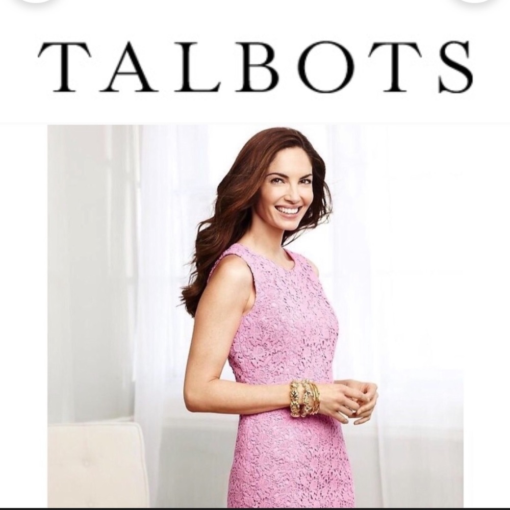 Petites 2P Talbots Pink Lace Dress